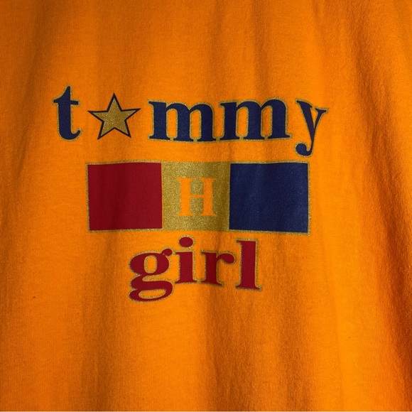 Murina Tommy Girl Men’s L Orange Vintage Short Sleeve T Shirt - Picture 4 of 7